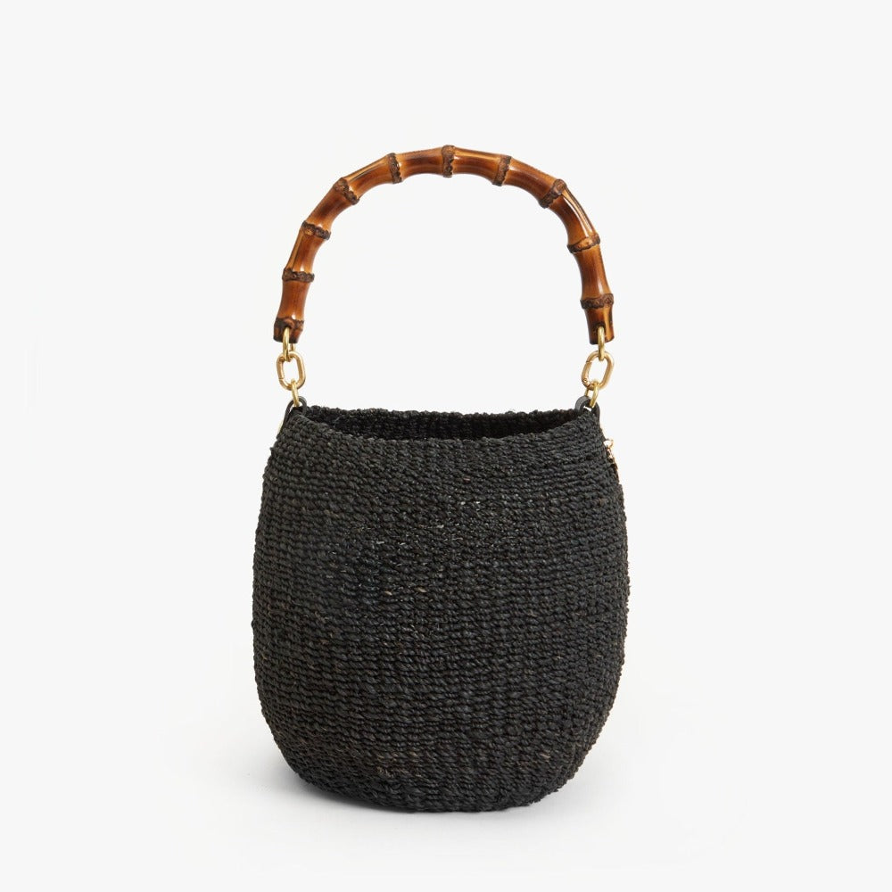 Pot de Miel, Black with Bamboo Handle