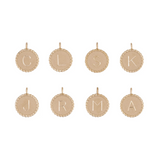 Mini Imperial Disc Letter Charm "J"