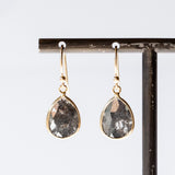 Teardrop Rustic Diamond Drop Earrings