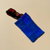 Sunglasses Case, Lapis Check Leather