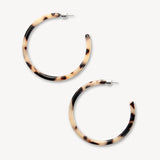Large Hoop Earrings, Ash Blonde Tortoise