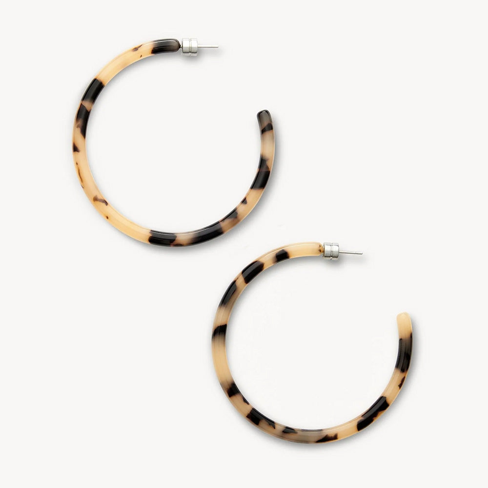 Large Hoops, Blonde Tortoise