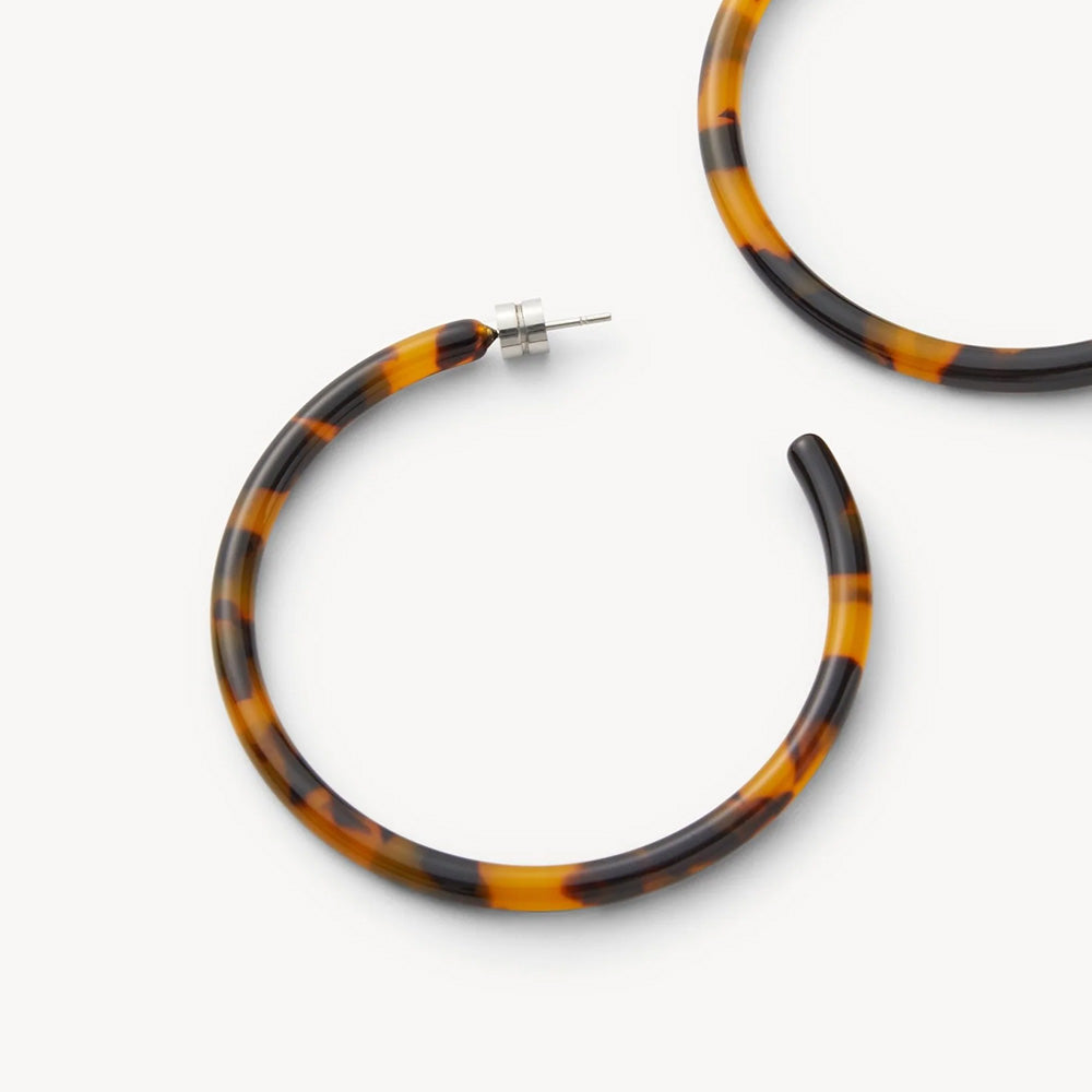 Large Hoops, Classic Tortoise