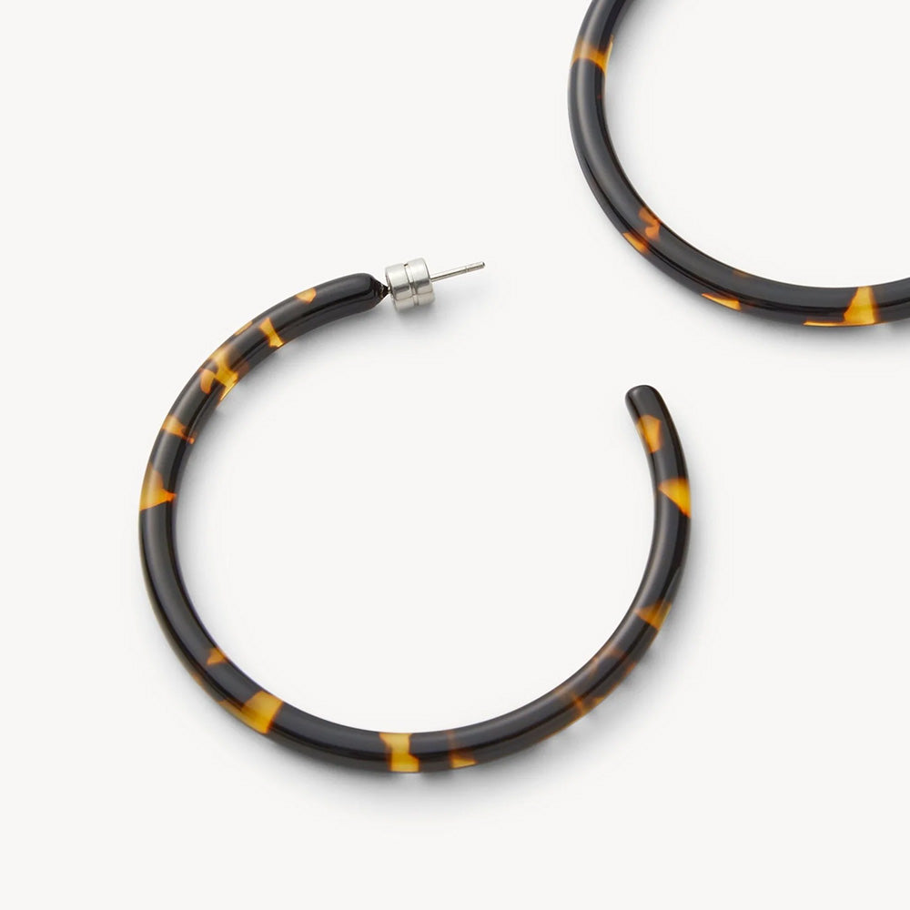 Large Hoops, Dark Tortoise