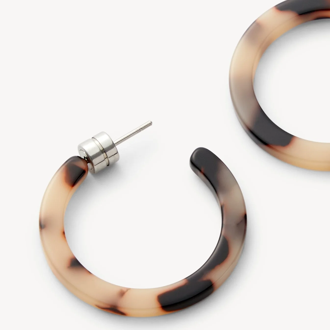 Mini Hoops, Ash Blonde Tortoise