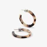 Mini Hoops, Ash Blonde Tortoise