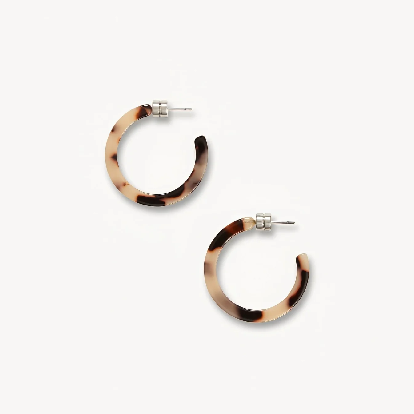 Mini Hoops, Ash Blonde Tortoise