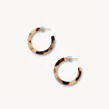 Mini Hoops, Ash Blonde Tortoise