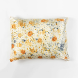 Floral Botanically Dyed Silk Pillowcase, Cream/Yellow