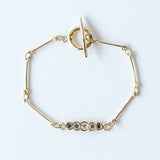 Grayscale Diamond Baton Bracelet
