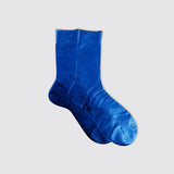 One Ribbed Laminated Silk Socks, Mare