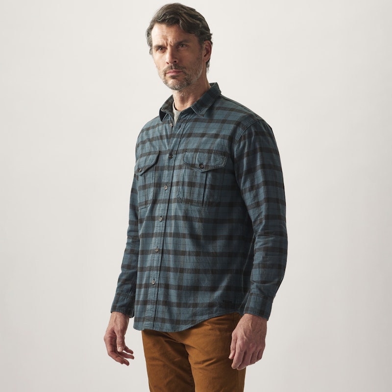Alaskan Guide Flannel Shirt, Midnight / Black