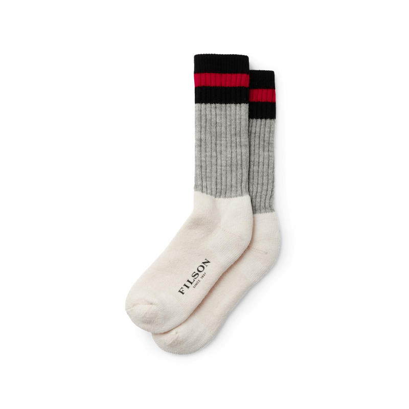 1970s Logger Thermal Socks, Black and Red