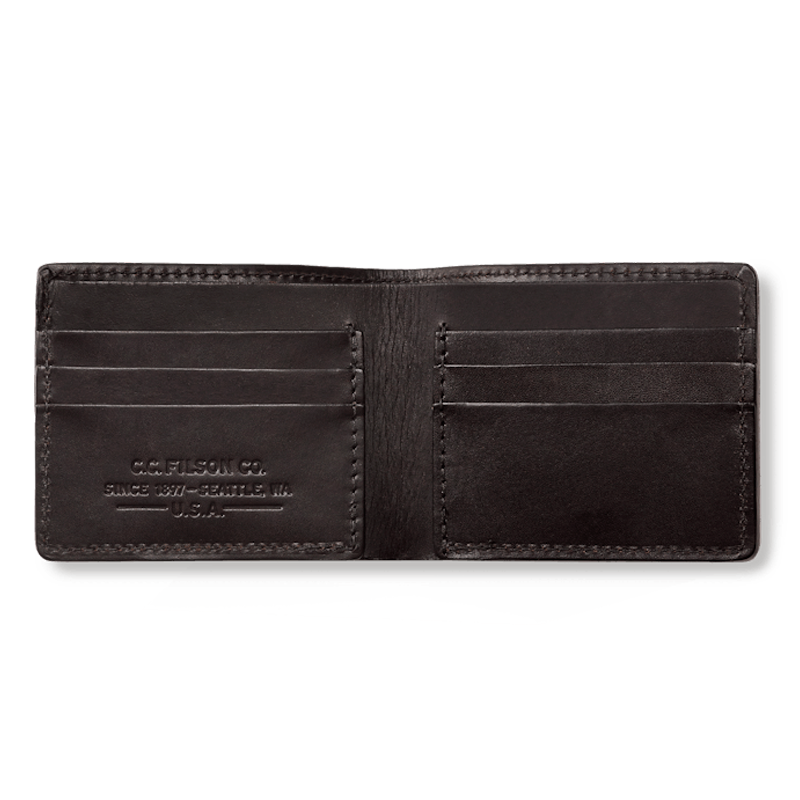 Bifold Leather Wallet, Brown