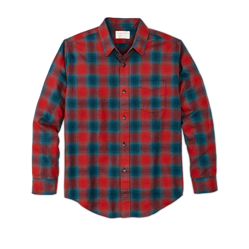 Flannel Service Shirt, Smoked Red and Legion Blue Plaid