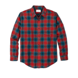 Flannel Service Shirt, Smoked Red and Legion Blue Plaid
