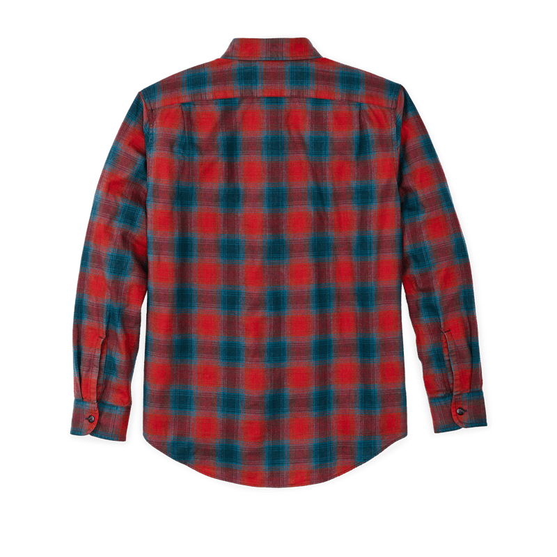 Flannel Service Shirt, Smoked Red and Legion Blue Plaid