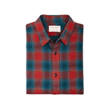 Flannel Service Shirt, Smoked Red and Legion Blue Plaid