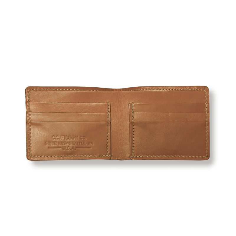 Bifold Leather Wallet, Tan