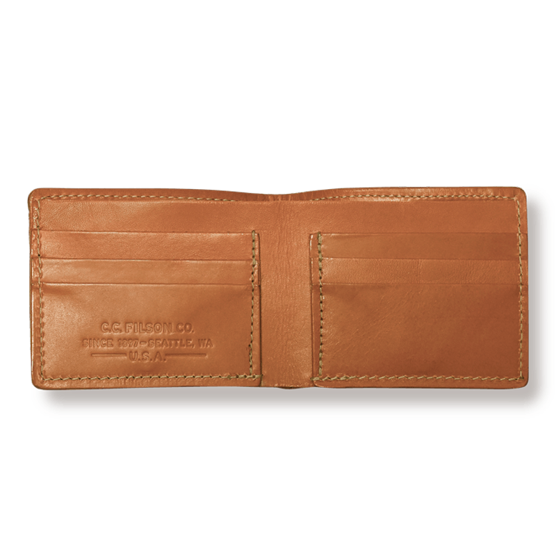Bifold Leather Wallet, Tan