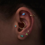Bezel Set Petite Diamond Stud Earring (Single)