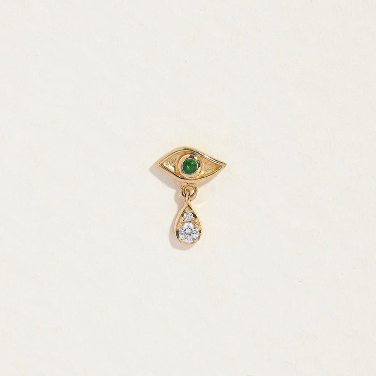 Pamela Love | Emerald Crying Eye Stud Earring (Single)
