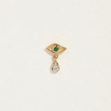 Pamela Love | Emerald Crying Eye Stud Earring (Single)