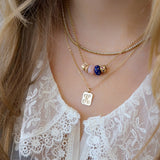 Pink Opal and Diamond Rondelle Bead Charm