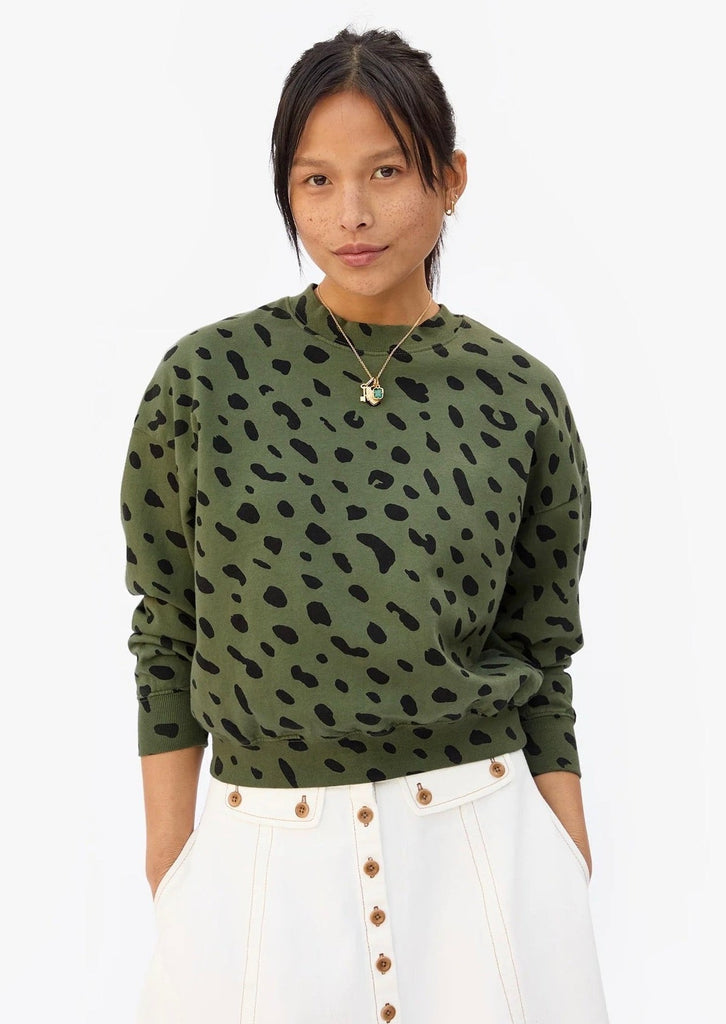 Clare V. | Le Drop Sweatshirt, Army Jag – LAPIS