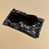 Sunglasses Case, Salt and Pepper Cowhide