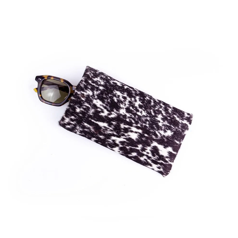 Sunglasses Case, Salt and Pepper Cowhide