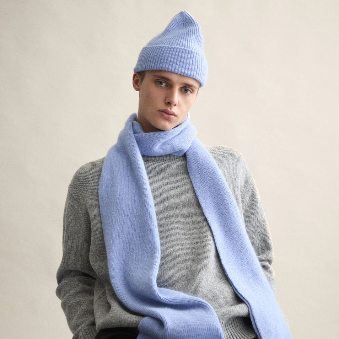 Wool Scarf, Light Blue Sky