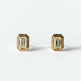 Eleni Emerald Cut Diamond Stud Earrings