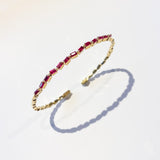 Suzanne Kalan | 18k Classic Ruby Baguette Bangle