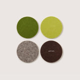 Round Coasters 4 Pack, Forest Multi