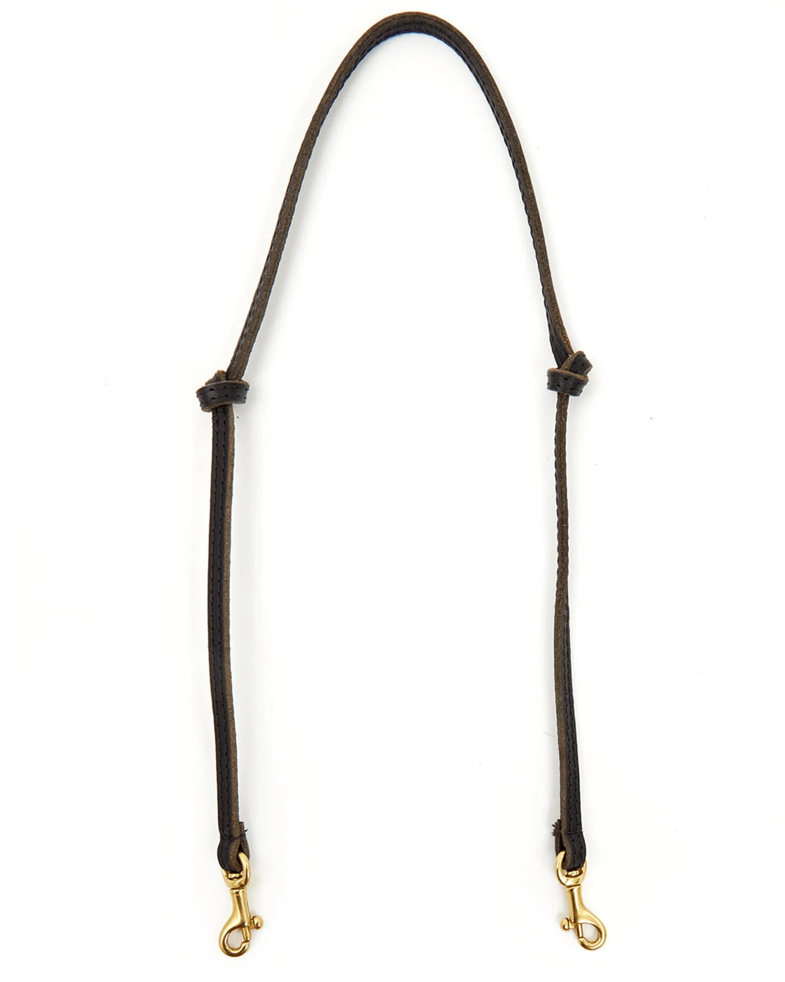Shoulder Strap, Thin Knotted Leather, Black