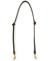 Shoulder Strap, Thin Knotted Leather, Black