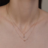 Two Stone Sapphire and Diamond Numerology Charm