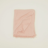 Simple Linen Throw Blanket, Blush