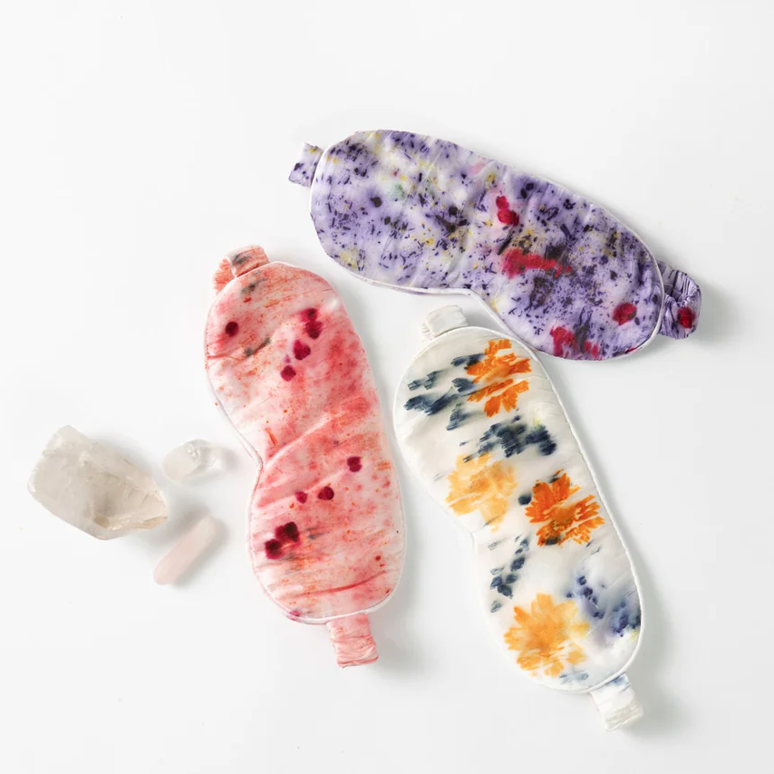 Abstract Botanically Dyed Silk Sleep Mask, Multi