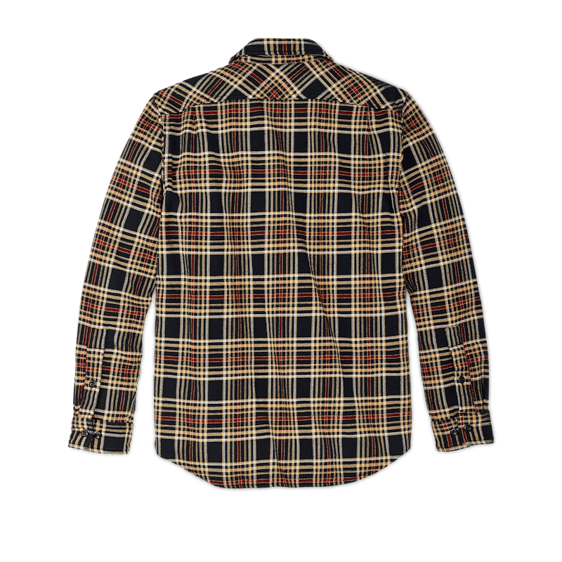 Vintage Flannel Work Shirt, Navy / Ivory / Red