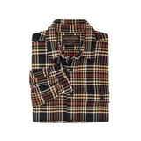 Vintage Flannel Work Shirt, Navy / Ivory / Red