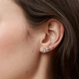 Opal Teardrop Stud Earrings