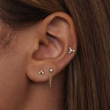 Wwake | Diamond Mist Fringe Earring (Single)