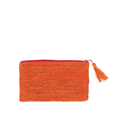 Justine Crocheted Zip Pouch, Mango