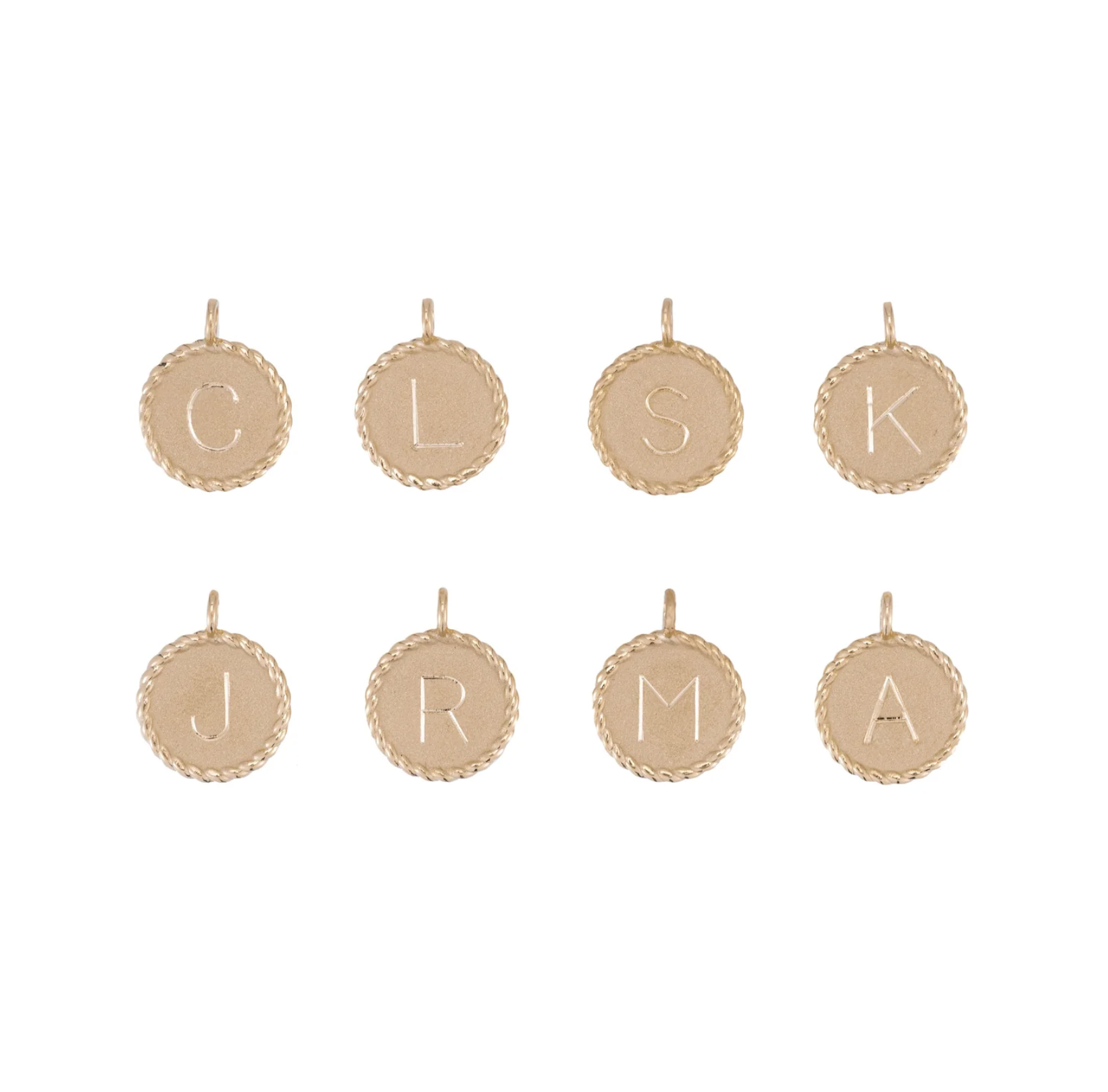 Mini Imperial Disc Letter Charm "C"