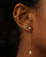 Wwake | Offset Opal Arc Stud Earring (Single)