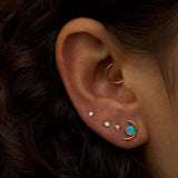Wwake | Large Opal Arc Stud Earring (Single)