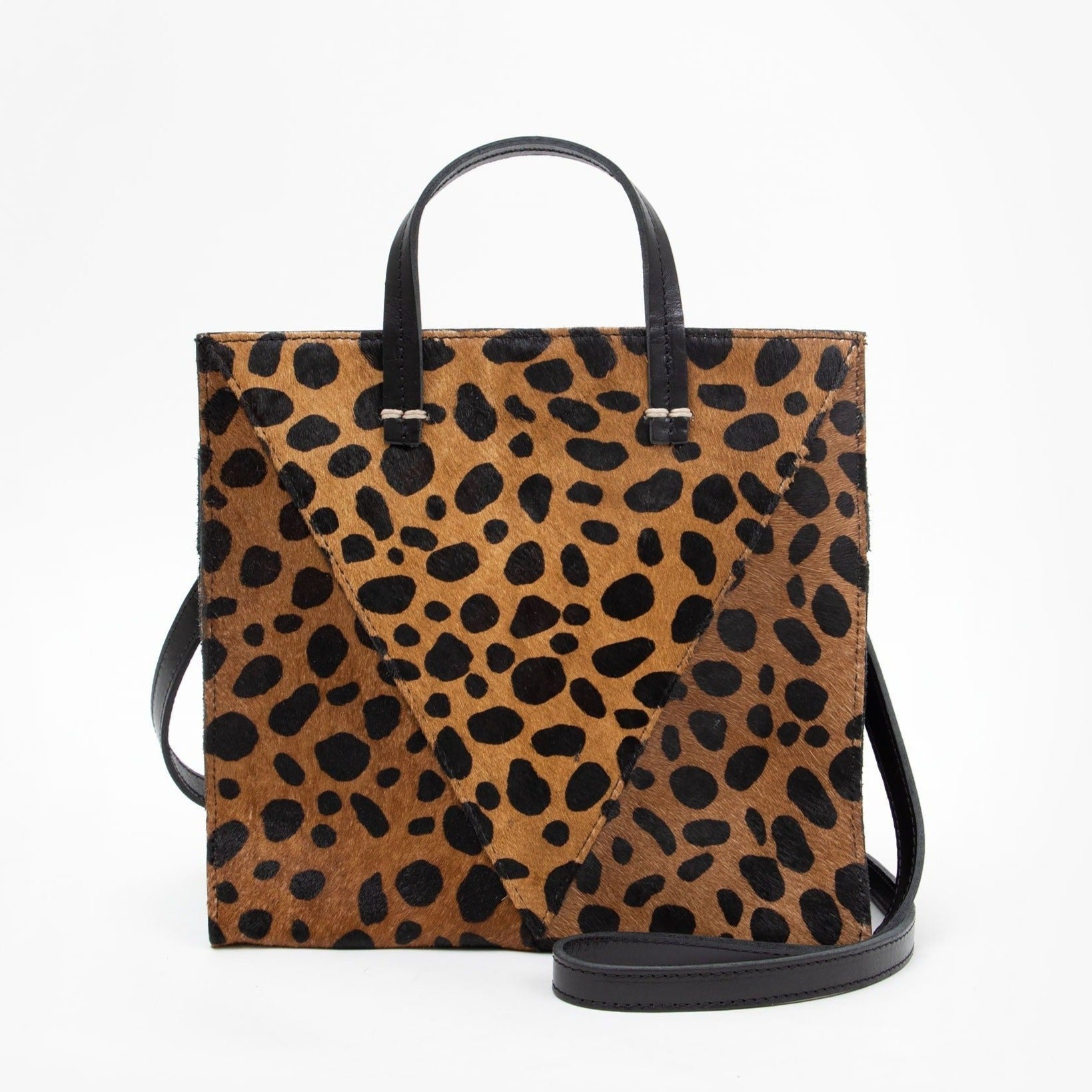 Clare V. Midi Sac Leopard Print Leather Crossbody Bag In Mini Cat