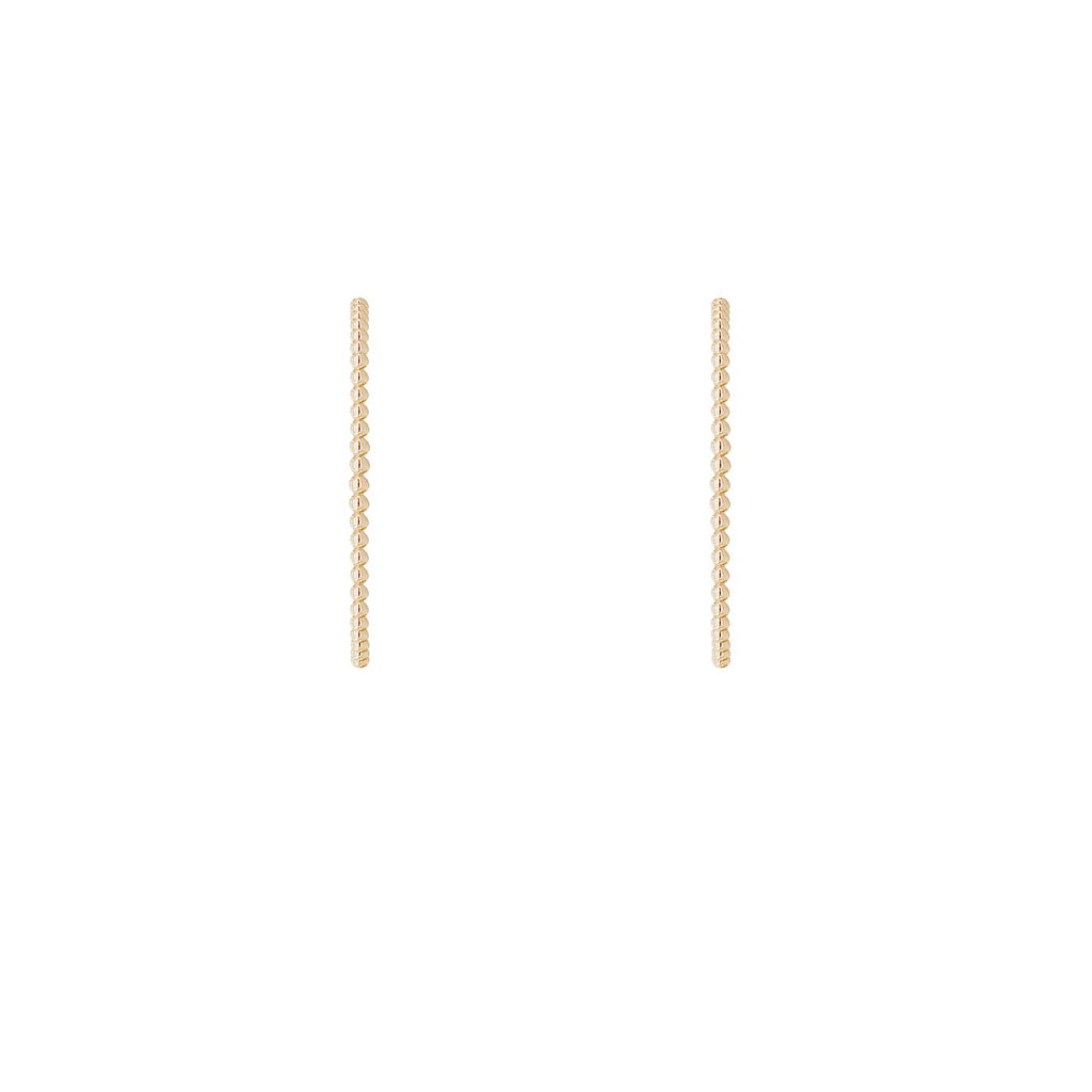 Zahava gold hoops, front view
